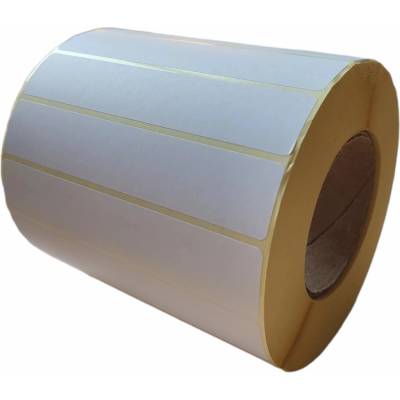 Papierová Etiketa 150 mm x 28 mm, Matný papier, Biela, Dutinka 76 mm, 3000 ks/kotúč, Permanentné lepidlo