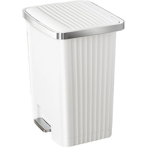 EKO-Europe Кош за отпадъци EKO HANA II с педал (70 л) - бял (EKO 638870 - White)
