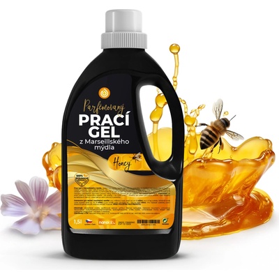 Nanolab Prací gel z Marseillského mýdla pro citlivou pokožku Honey 1,5 l