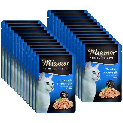 Miamor Feine Filets - vlhké krmivo pre mačky s tuniakom v krabom želé 24x100g