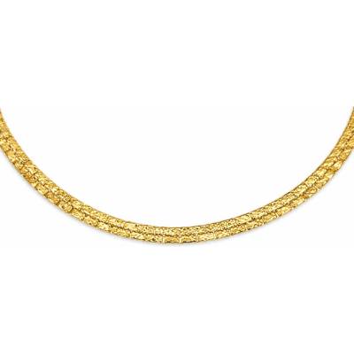 Velora Golden Weave plochý řetízek z chirurgické oceli 126 pozlacený