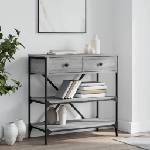 vidaXL Конзолна маса, сив сонома, 75x34, 5x75 см, инженерно дърво (833411)