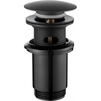 CLICK-CLACK umývadlový, čierny s prepadom, oválny SC-B1-174-V