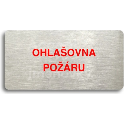 ACCEPT Piktogram OHLAŠOVNA POŽÁRU - stříbrná tabulka - barevný tisk bez rámečku