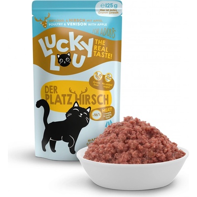 LUCKY LOU Lifestage Adult Hydina a Jeleň 125 g