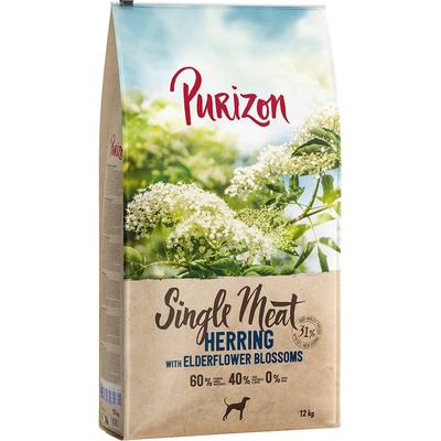Purizon Single Meat sleď a květ bezu 2 x 12 kg