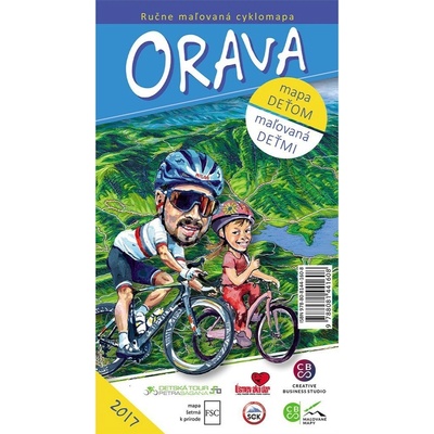 Tekov - ručne maľovaná cyklomapa 2018