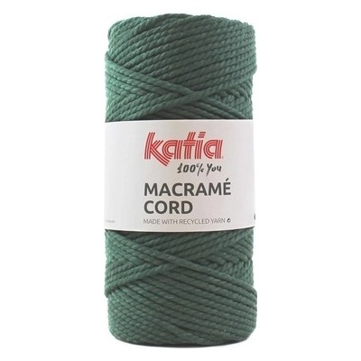 MACRAME CORD 4mm Katia Farby MACRAME CORD: 108 tmavá fľašková zelená