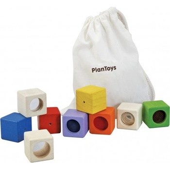 Plan Toys zmyslové kocky 9 ks PT5531