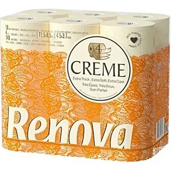Image 1 of Renova луксозна 4 пластова тоалетна хартия с крем 18 ролки
