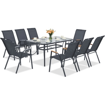 Garden Point комплект метални градински мебели Modena/Bitonto сив за 8 души (GAP1552-8)