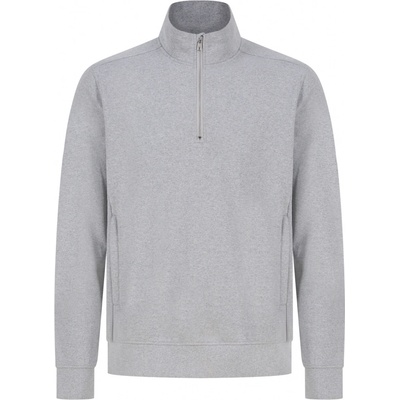 Henbury unisex mikina se 1/4 zipem H842 heather grey