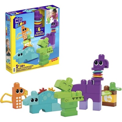 Mega Bloks Senzorické funkcie - Squeak 'N Chomp Dinos