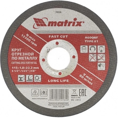 MTX Диск за рязане на метал, 230 х 2, 0 х 22, 2 mm// MTX 743549