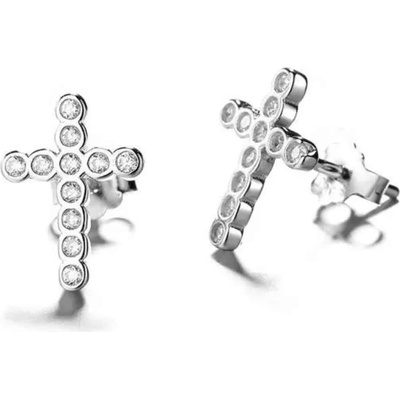 Silenti Jewelry Сребърни обеци "Кръст