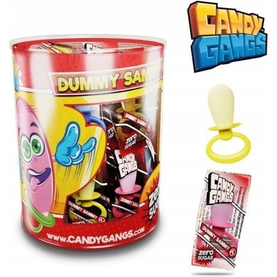 Candy Gangs DUMMY SAMMY lízátko pudrové dudlík bez cukru 50 x 5 g
