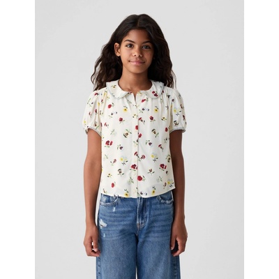 Gap × Dôen detská kvetovaná blúzka béžová