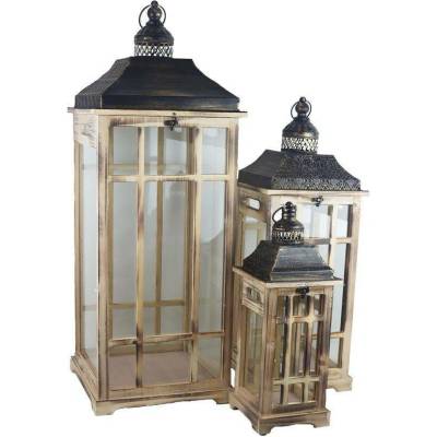 Dřevěná lucerna S/3 D6489