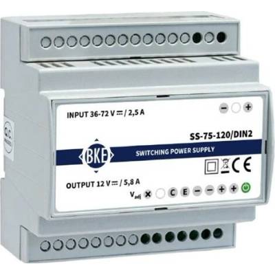 BKE SS-75-120/DIN2_36-72V, Napájací zdroj/nabíjač na DIN lištu