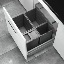 Hailo Odpadkový koš 600 Allegro 295 - 2 x 18 l 2 x 8 l tmavě šedý