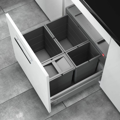 Hailo Odpadkový koš 600 Allegro 295 - 2 x 18 l 2 x 8 l tmavě šedý