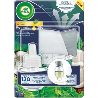 Air Wick Essential Oils Lush Hideaway Svěží ostrov elektrický osvěžovač vzduchu komplet 19 ml
