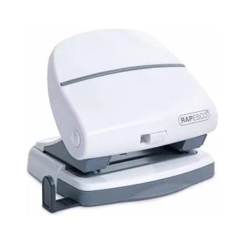 Rapesco Перфоратор Rapesco P30, За 30 листа, 6 мм диаметър, 80 мм разстояние, Механизъм за заключване, Контейнер за отпадъци, Бял, office1_1055100263
