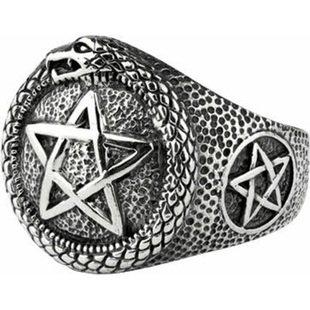 Image 1 of ETNOX Пръстен ETNOX - Pentacle with snake - SR1432