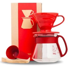 Hario V60-01 Pour Over Kit Ceramic Red