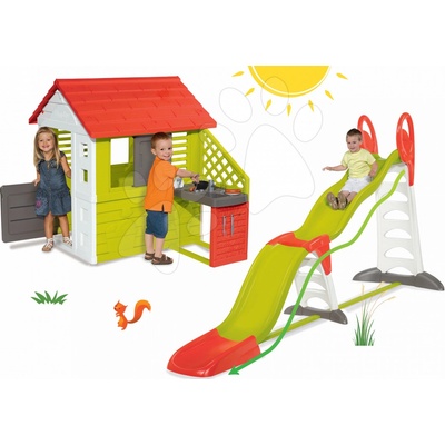 Smoby set domček Pretty Nature a šmykľavka Super Megagliss