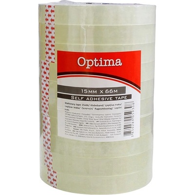 OPTIMA Самозалепваща лента OPTIMA прозрачна 15mmx66m прозрачна 10 броя 29067 (29067)