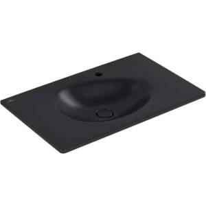 Villeroy & Boch Antao - Мебелна мивка 80x50 см, без преливник, отвор за смесител, CeramicPlus, Pure Black 4A7581R7 (4A7581R7)