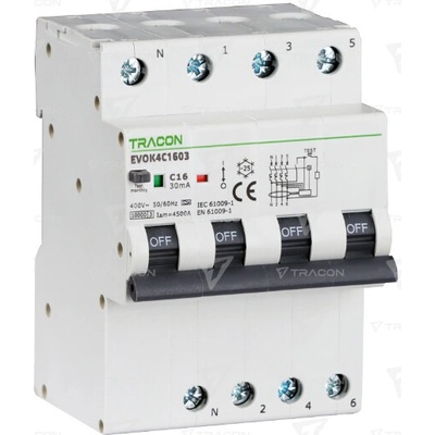 Tracon 4P C10A 30mA A EVOK4C1003
