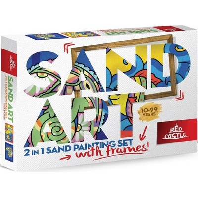 RED CASTLE SAND ART rybky a chameleon s rámy