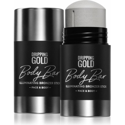 Dripping Gold Luxury Tanning Illuminating Stick rozjasňující bronzer na obličej a tělo Silver 36 g