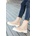 Moda Trend Дамски велурени боти с връзки - Бежови #358757 (358757_Бежов)