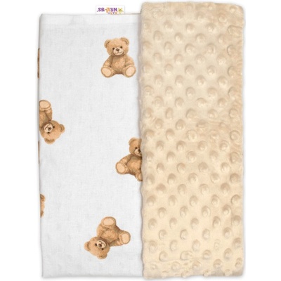 Baby Nellys Oboustranná deka Míša bílá s potiskem – Zbozi.Blesk.cz