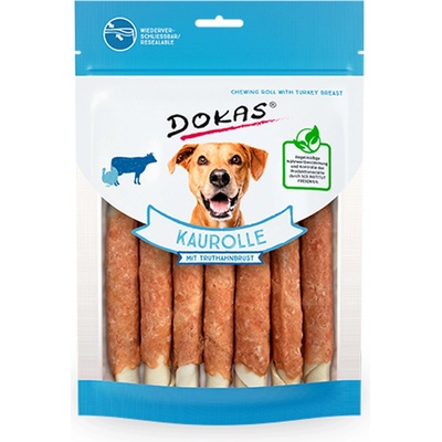 Dokas tyčinky z hovädzej kože obalené morčacím mäsom 190 g