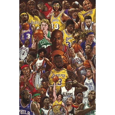 CurePink: | Plakát NBA: Basketbalové hvězdy (61 x 91,5 cm) 150g [GPE5676]
