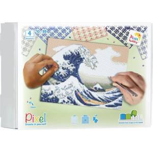 Pixelhobby Мозайка с пиксели Classic, Pixelhobby, 80x100 пиксела - Голямата вълна край Канагава (90291)