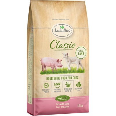 Lukullus Classic Adult vepřové a jehněčí bez obilnin 2 x 12 kg