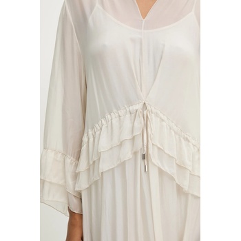 ANSWEAR Рокля с коприна Answear. LAB в бежово дълга разкроена (D11063.ios)