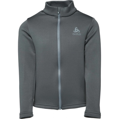 Odlo Mid Layer Full Zip Berra Kids tmavo sivá