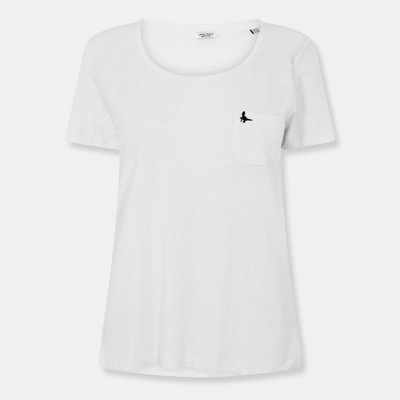 Jack Wills Дамска тениска Jack Wills Fullford Pocket T-Shirt Ladies - White