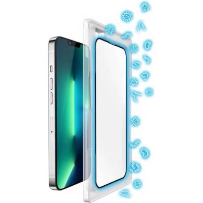 Torrii BodyGlass 3D Full Cover Anti-Bacterial Glass - калено стъклено защитно покритие с антибактериално покритие за целия дисплей на iPhone 13 Pro Max (прозрачен-черен)