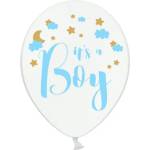 PartyDeco Балон пастелен бял It´s a Boy