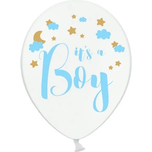 PartyDeco Балон пастелен бял It´s a Boy