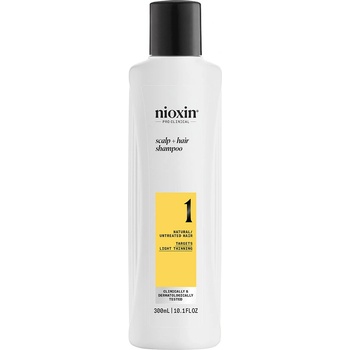 Nioxin System 1 čistiaci šampón na prírodné mierne rednúce vlasy 300 ml