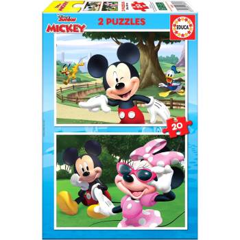 Image 1 of Educa - Puzzle 2x20 Mickey and Friends - 40 - 99 piese