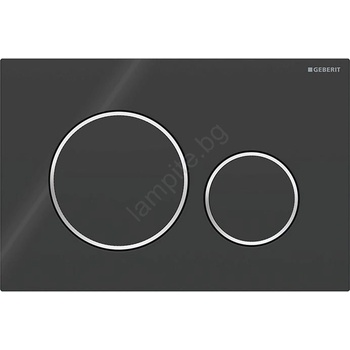 Geberit 115.882. KM. 1 - Бутон за промиване Sigma20 24, 6x16, 4 см черен (GB0034)
